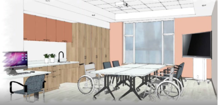Rendering of community room