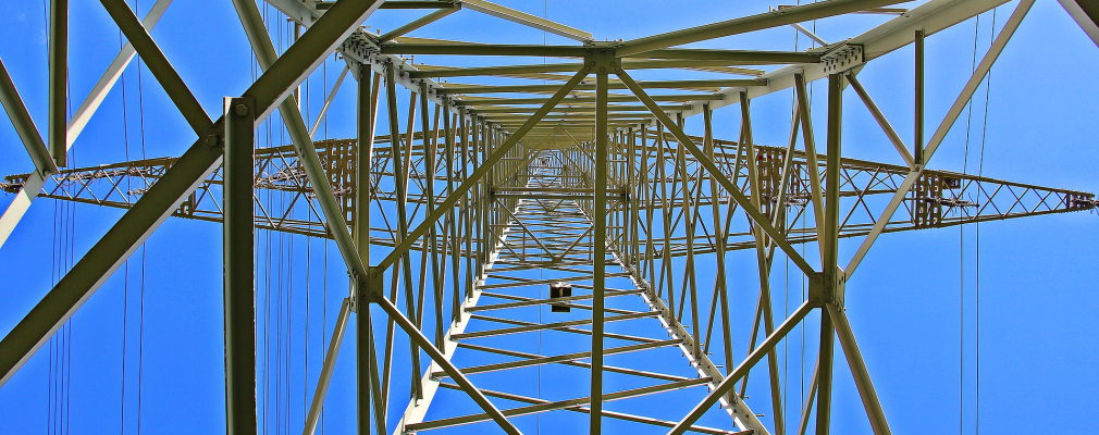 Image of a power line tower