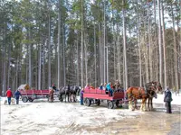 Image of wagon rides at 2020 open house