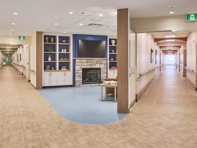 Resident Room Hallways From Centre Core