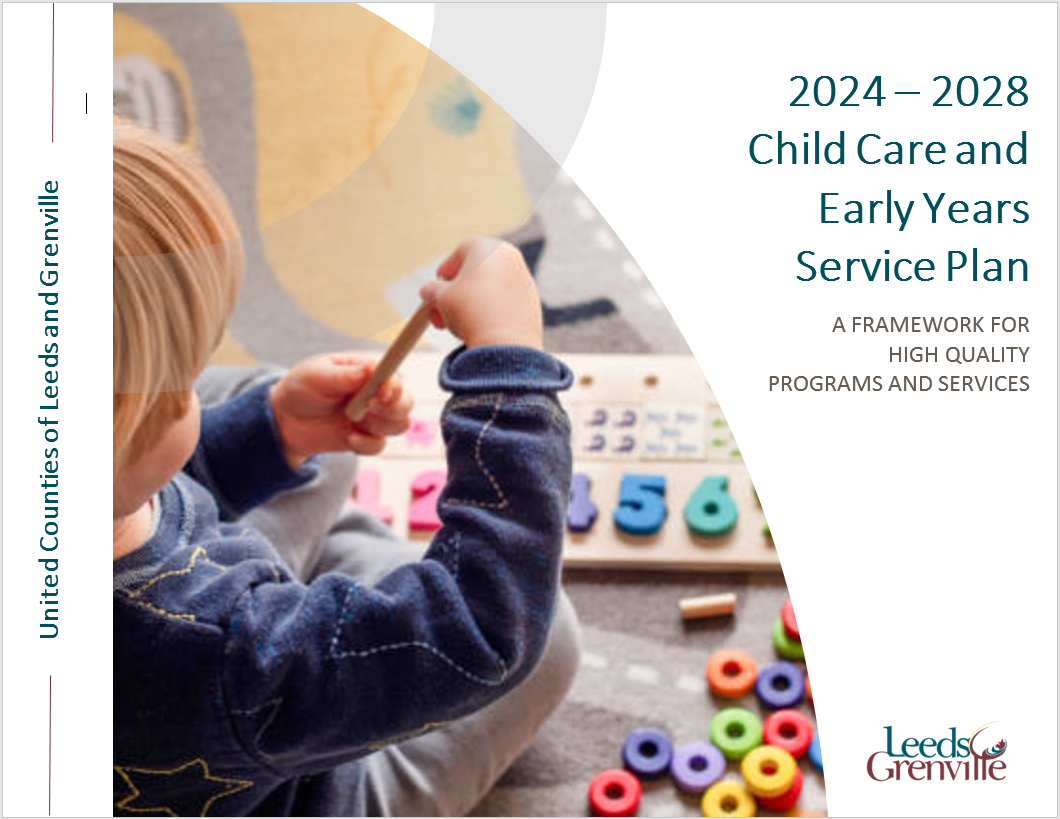 Cover page of child care and early years service plan 2024-2028